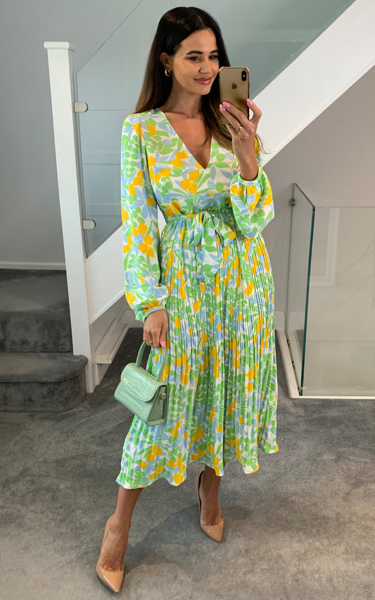 Fathomless Dress in Yellow Floral