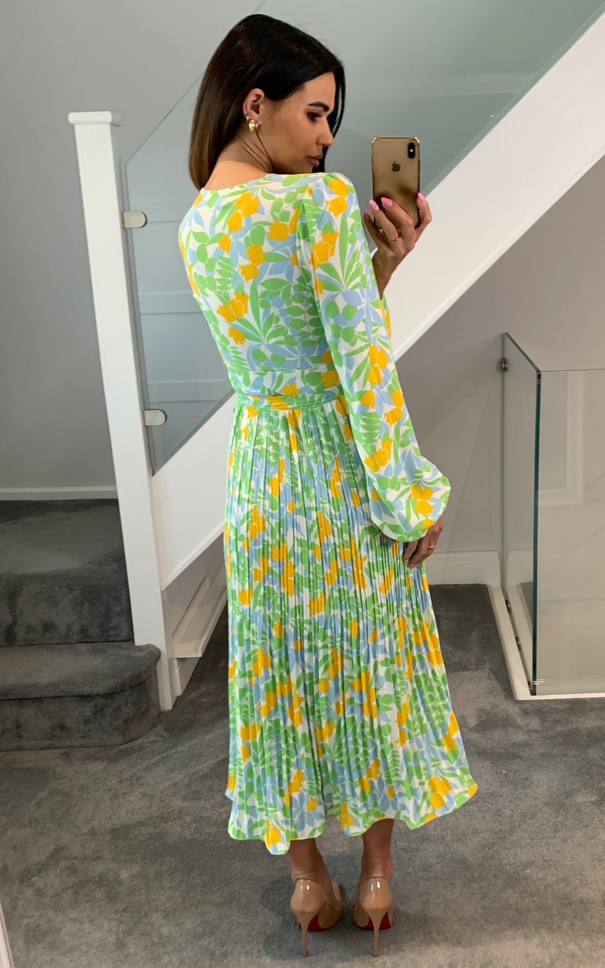 Fathomless Dress in Yellow Floral