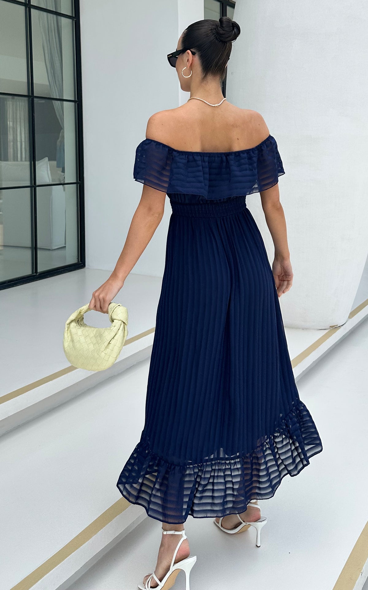 Bardot Maxi Dress in Navy