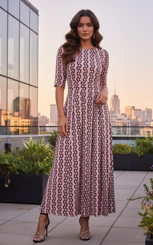 Pauline Print Jersey Maxi Dress,