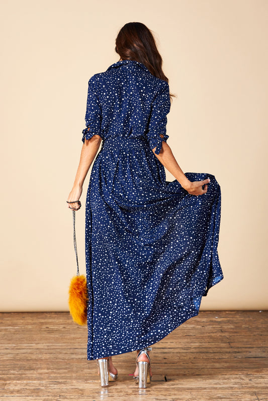 Dove Dress in Navy Star