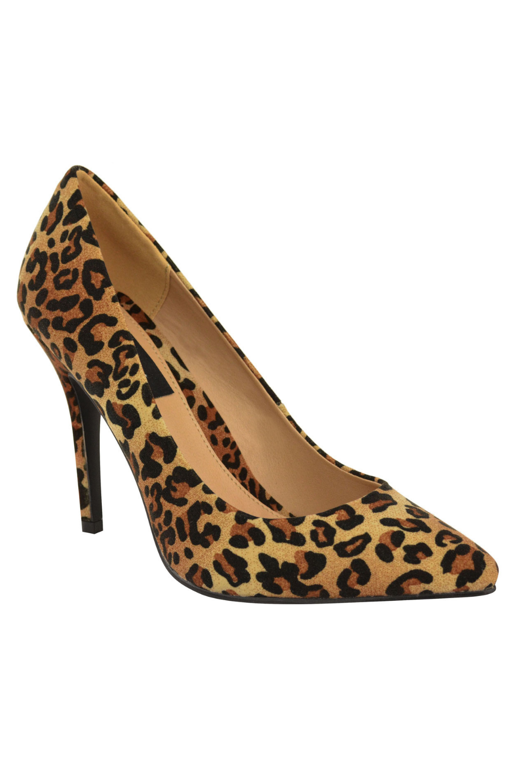 LEAH TOE PUMP HIGH HEEL IN LEOPARD SUEDE