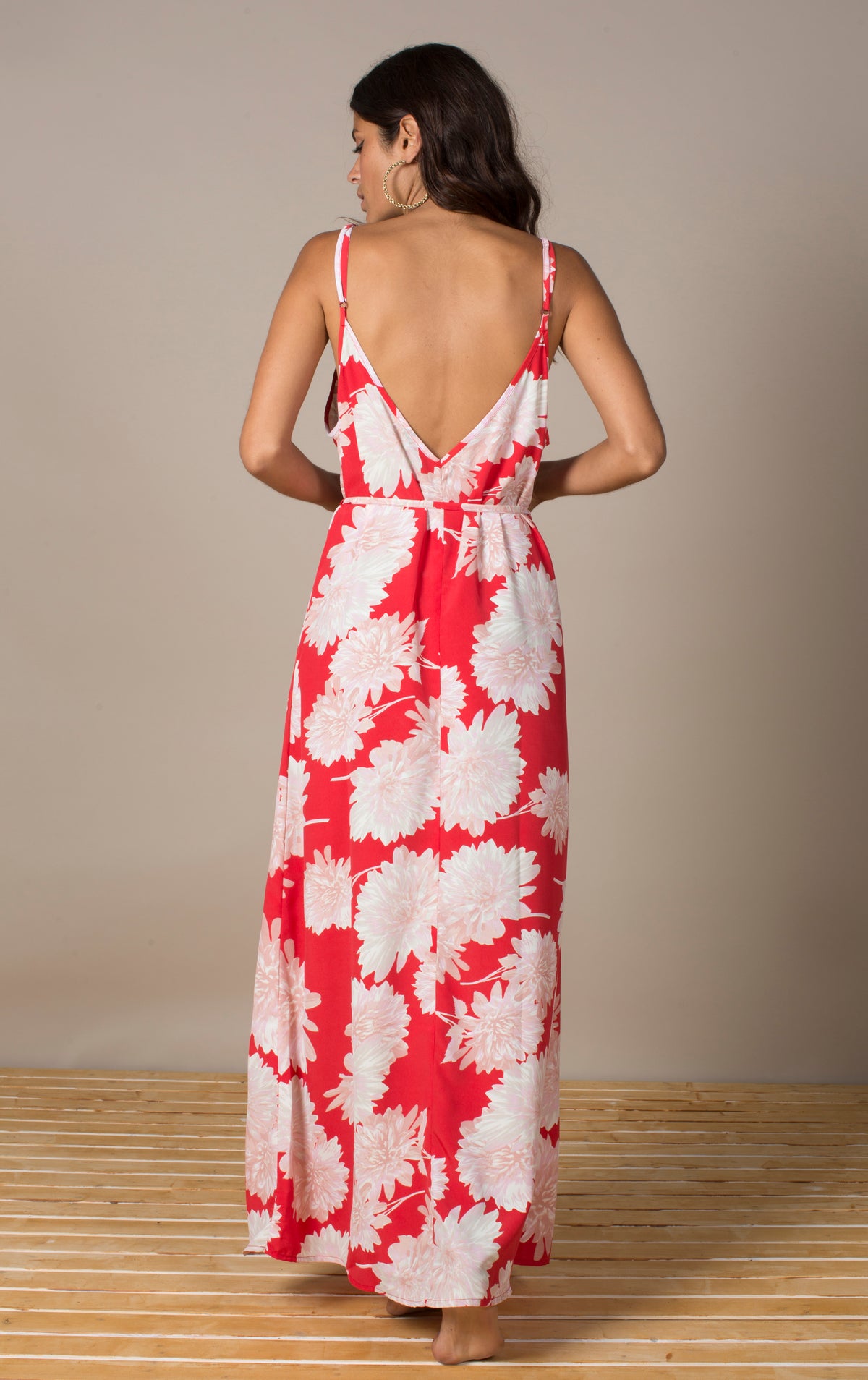 Giselle Dress in Red Bloom
