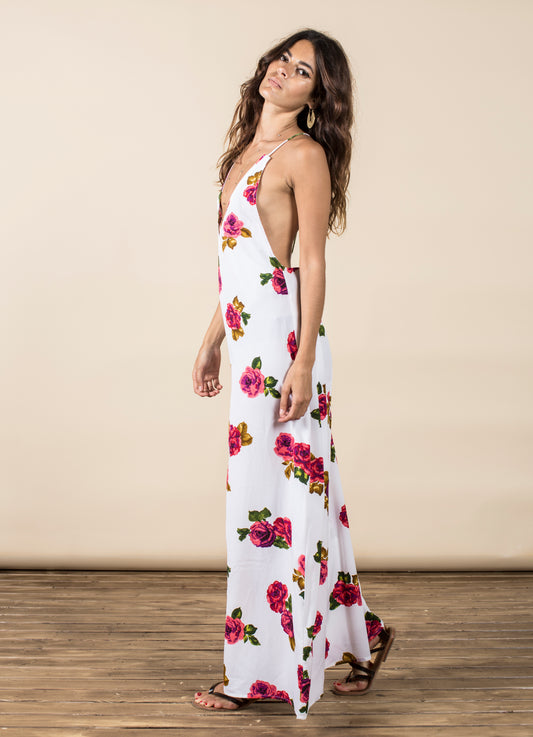 Rafaela Dress in White Rose