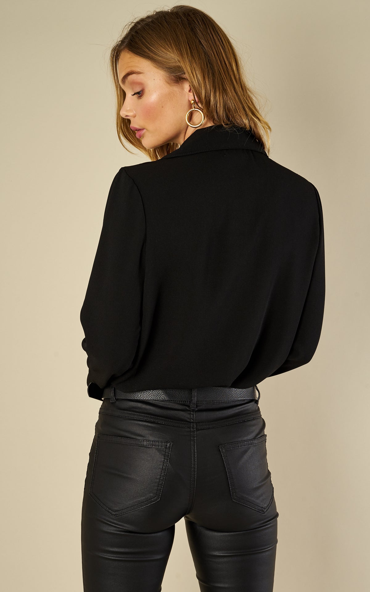 Black Crossover Bodysuit