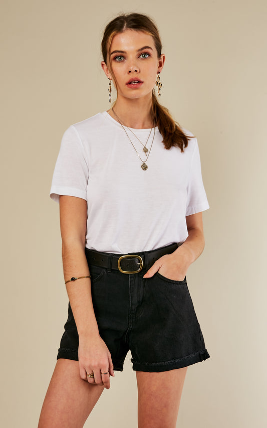 Black High Waist Shorts