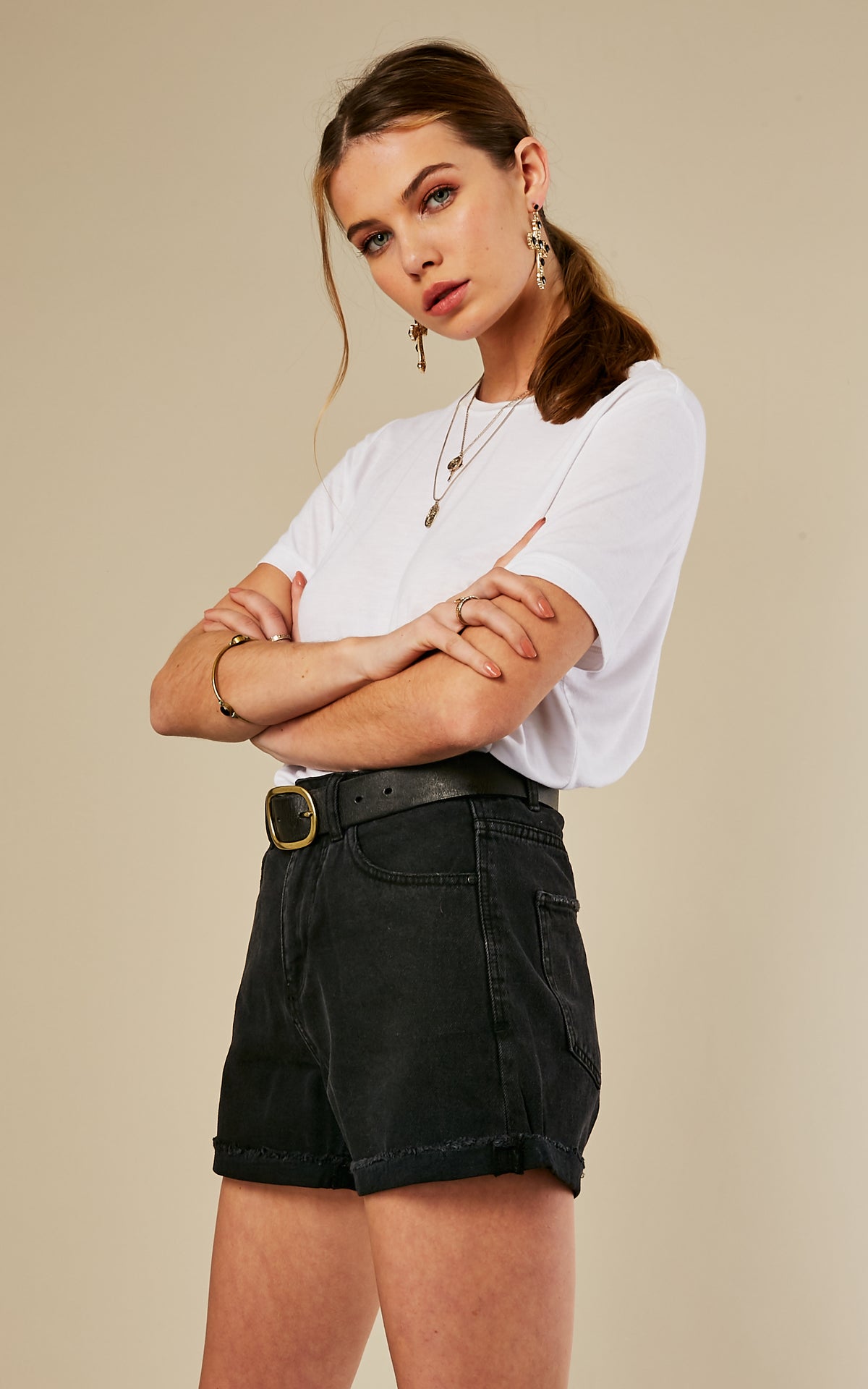 Black High Waist Shorts