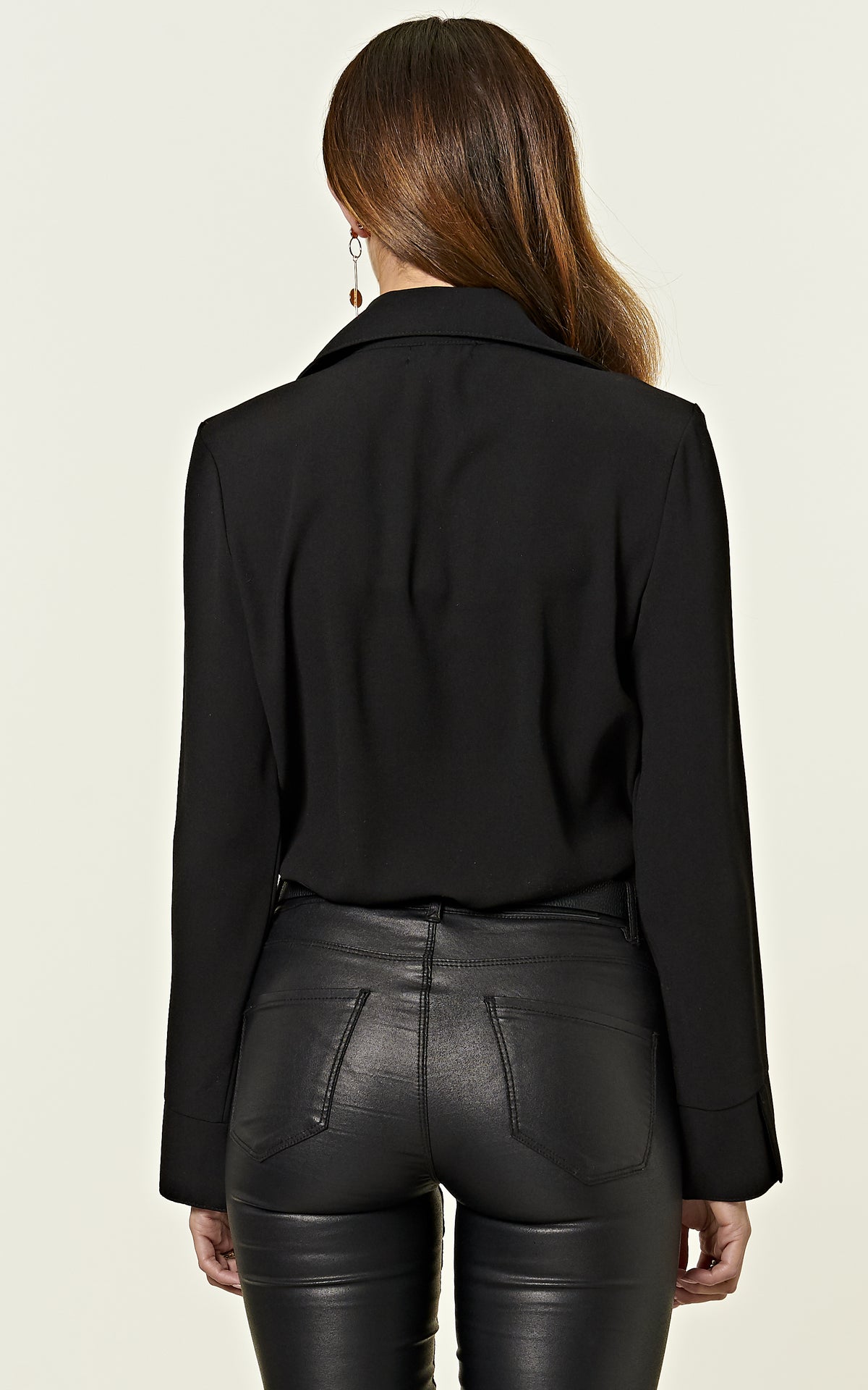 Black Crossover Bodysuit