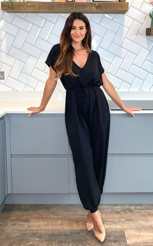 Belted Jumpsuit In Black