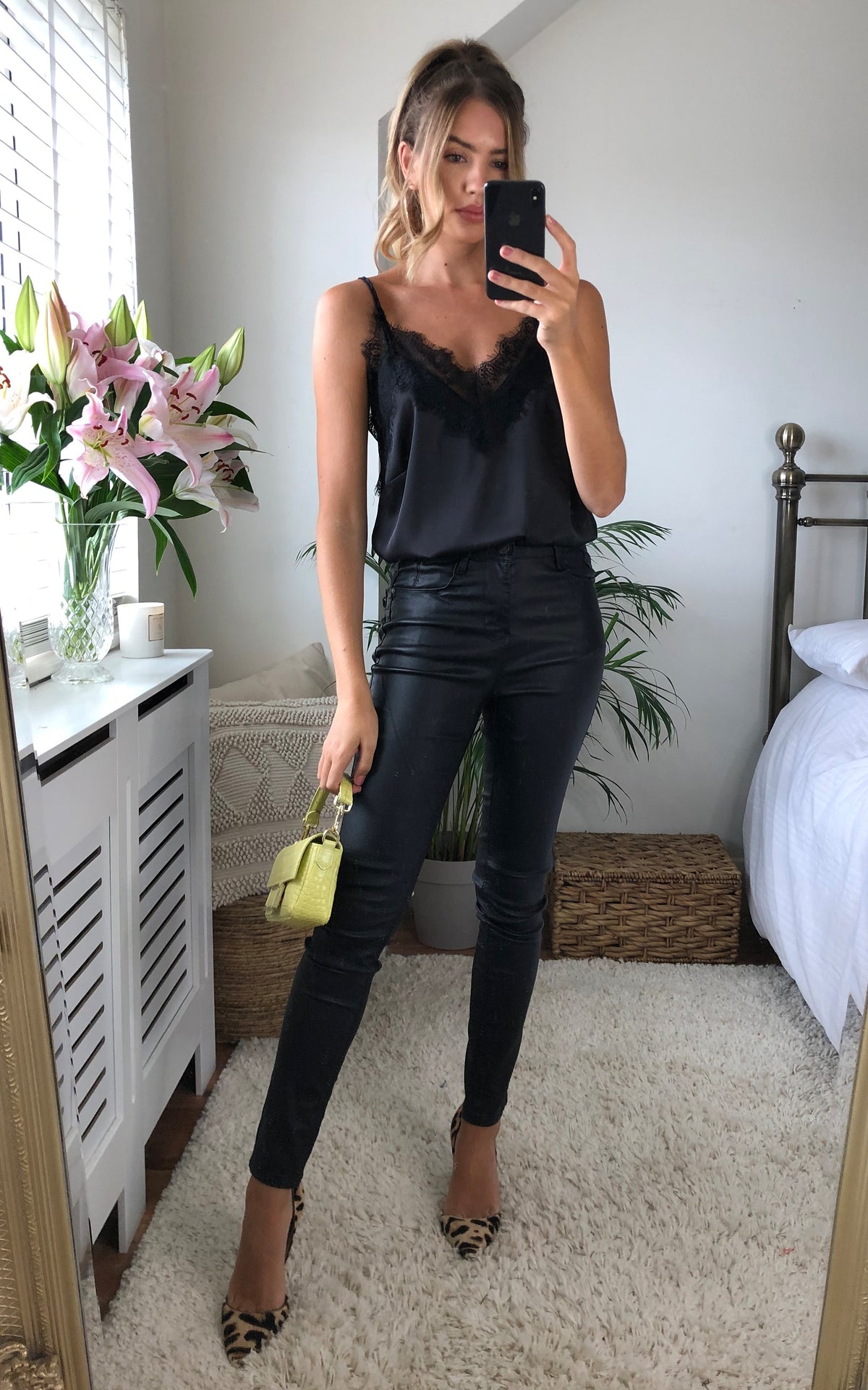Black Coated Skinny Jeans