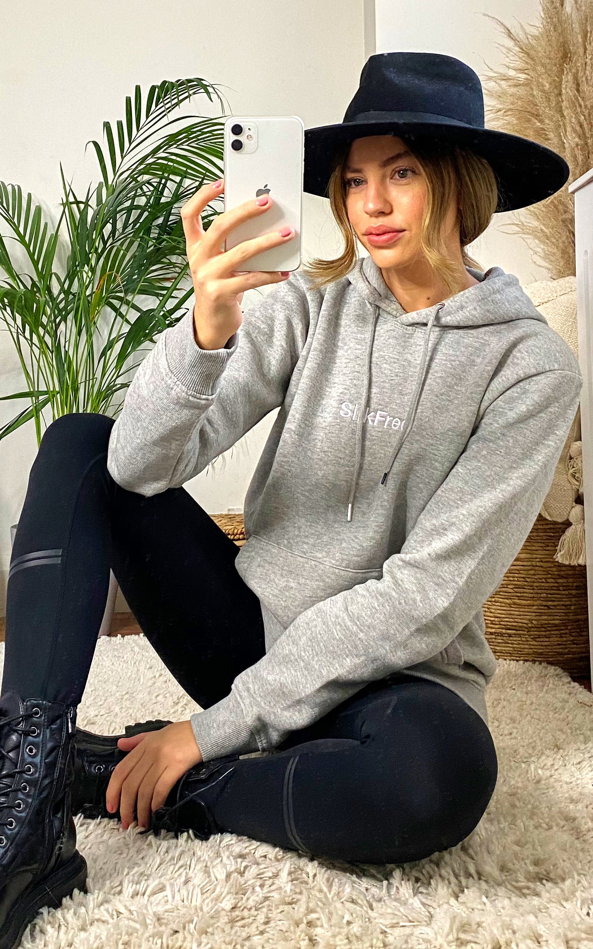 Logo Hoodie In Grey