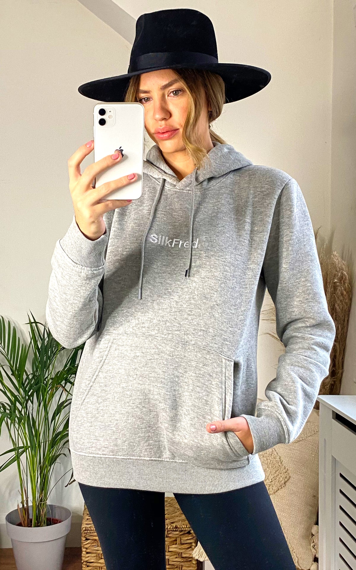 Logo Hoodie In Grey