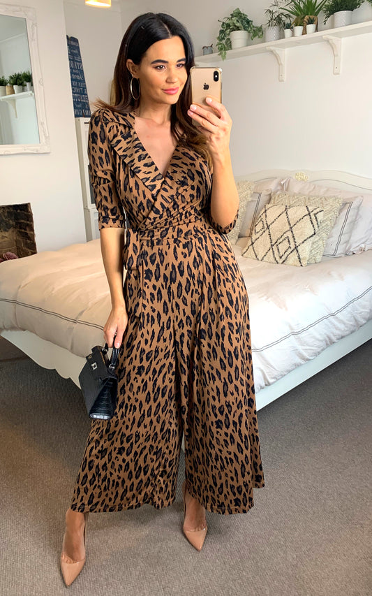 Melissa Jumpsuit, Brown Animal