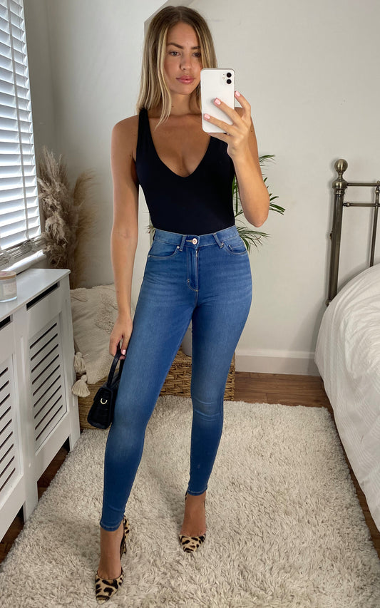 Skinny Jean with High Waist in Blue