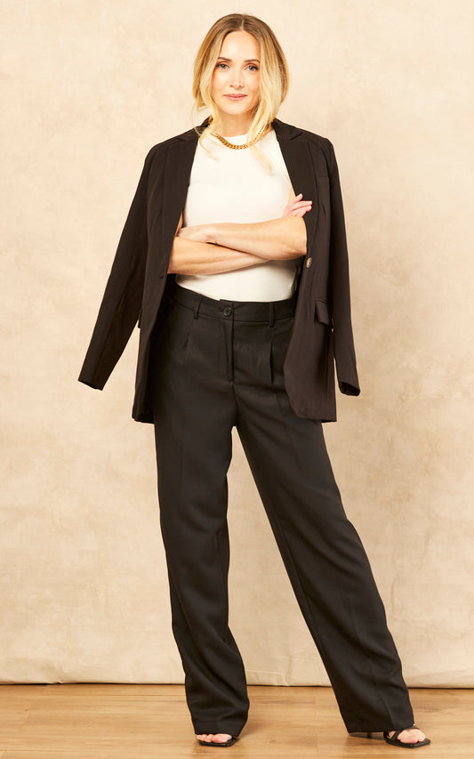 Single Breast Blazer in Black