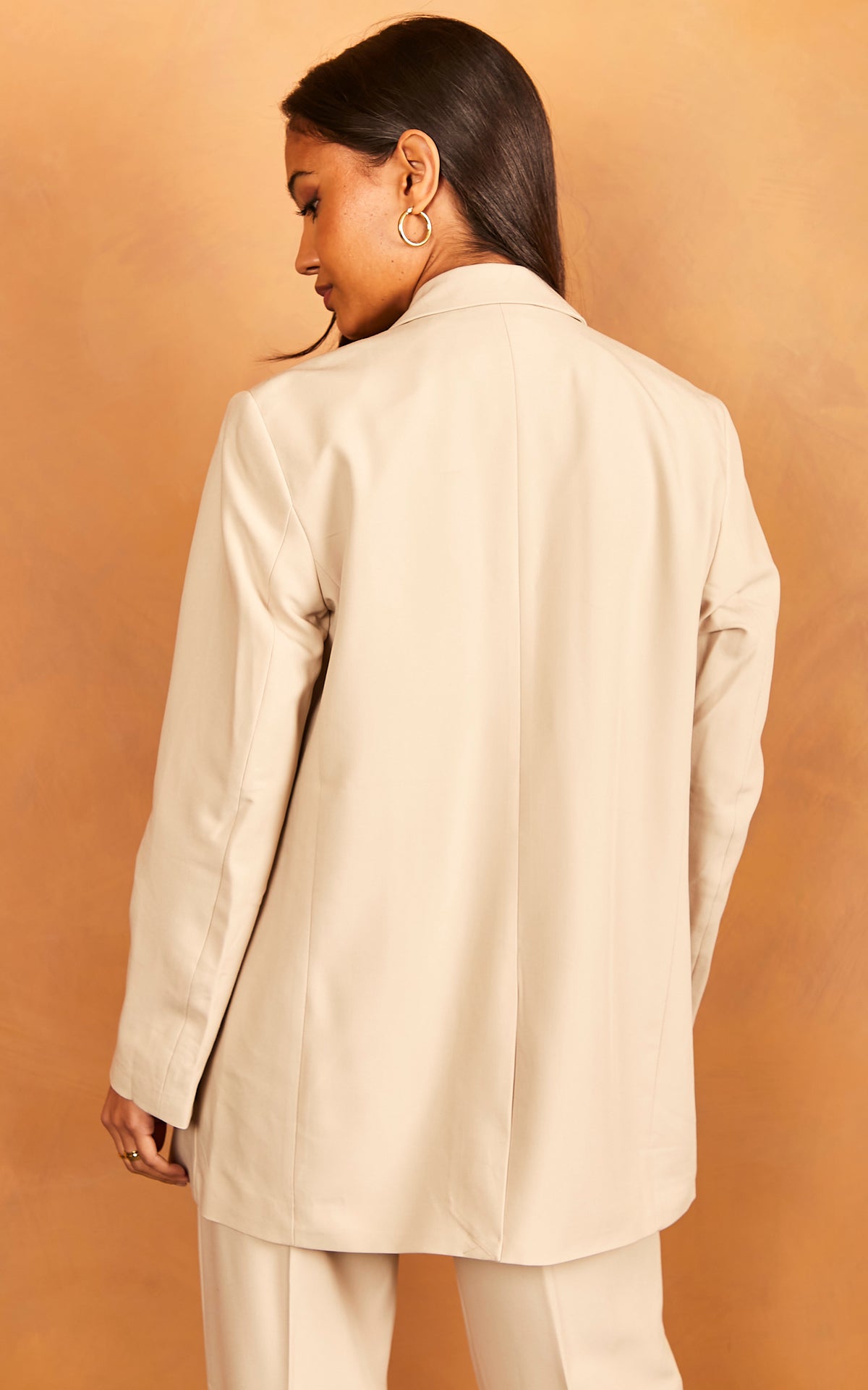 Double Breasted Blazer in Beige