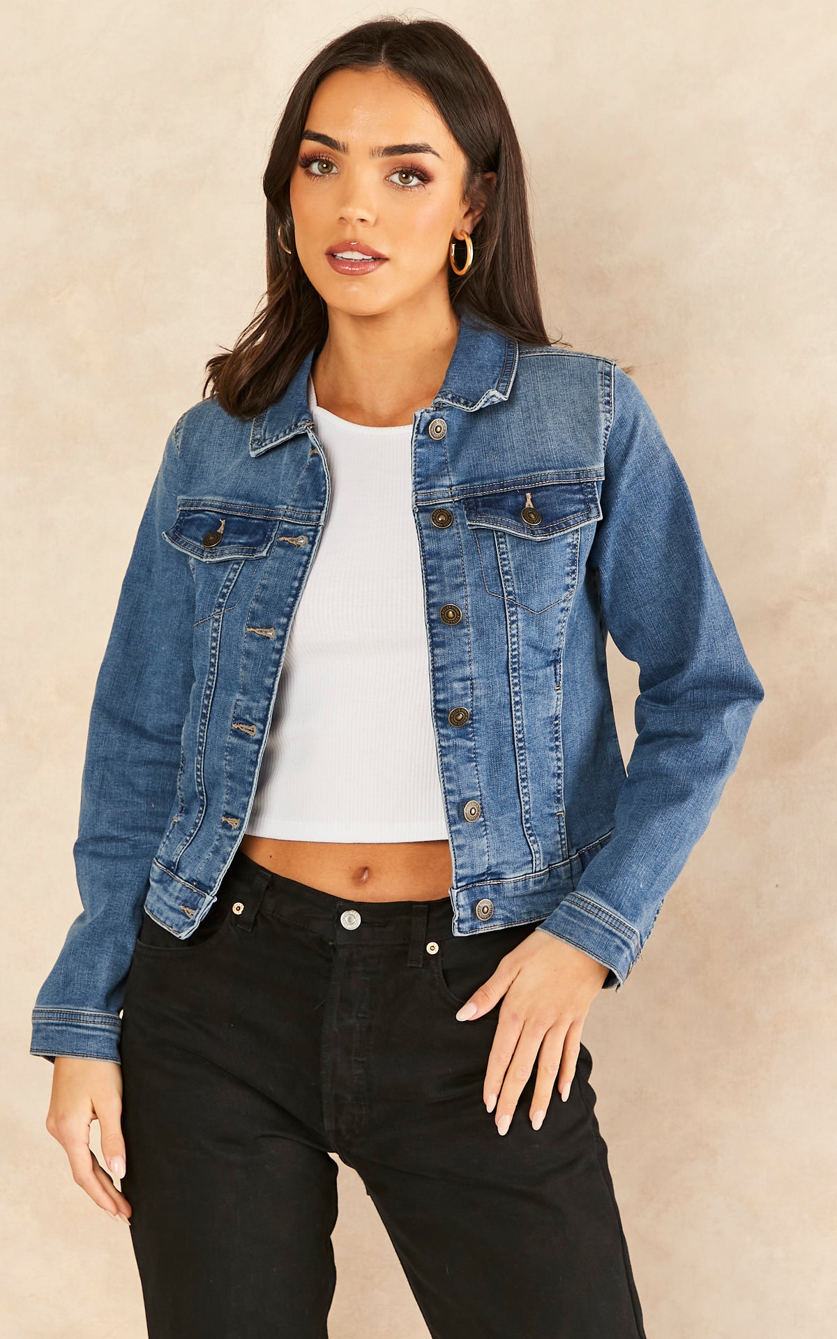 Denim Jacket in Medium Blue