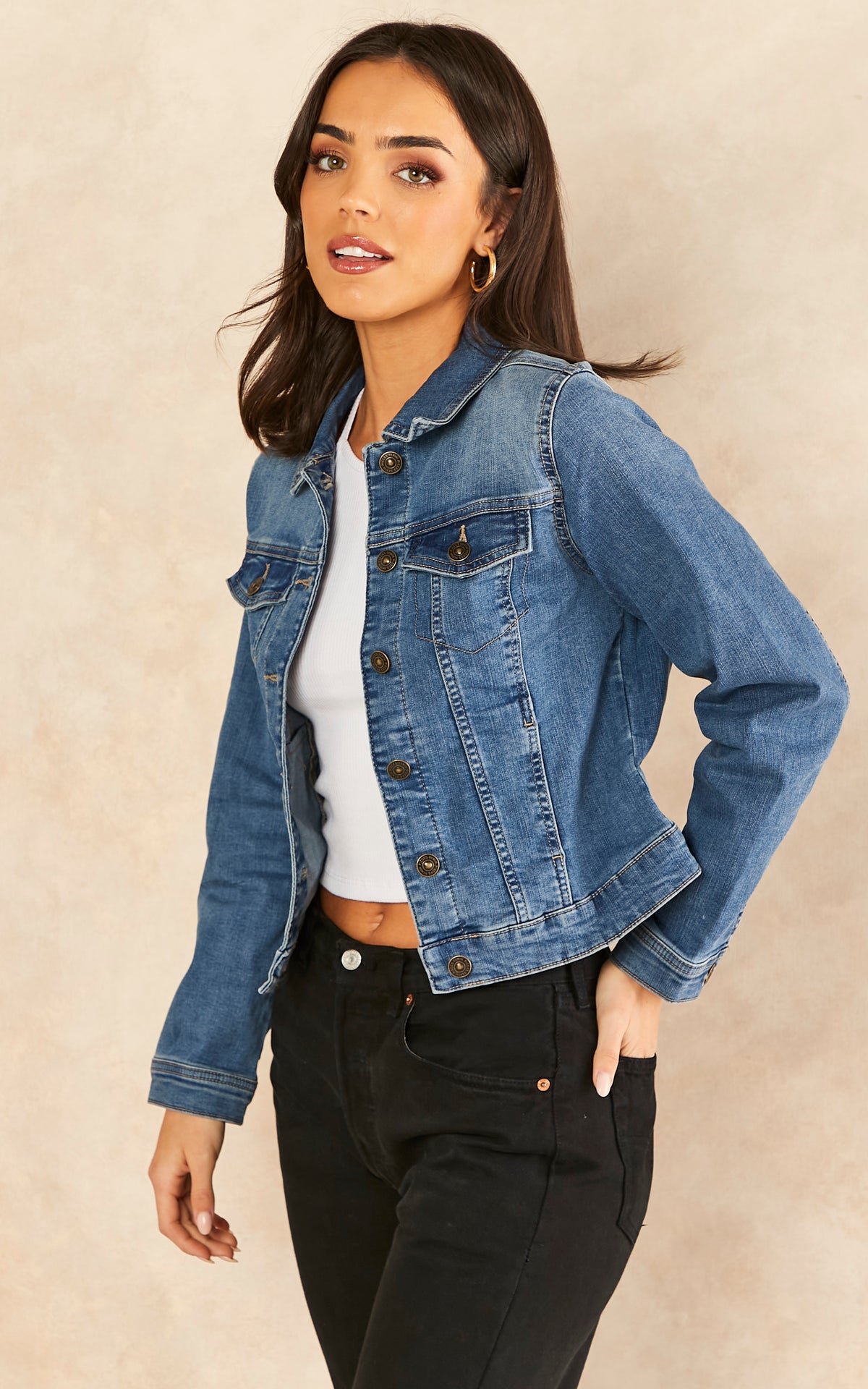 Denim Jacket in Medium Blue