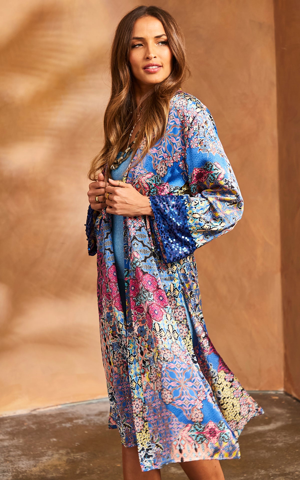 Sky Longline Kimono