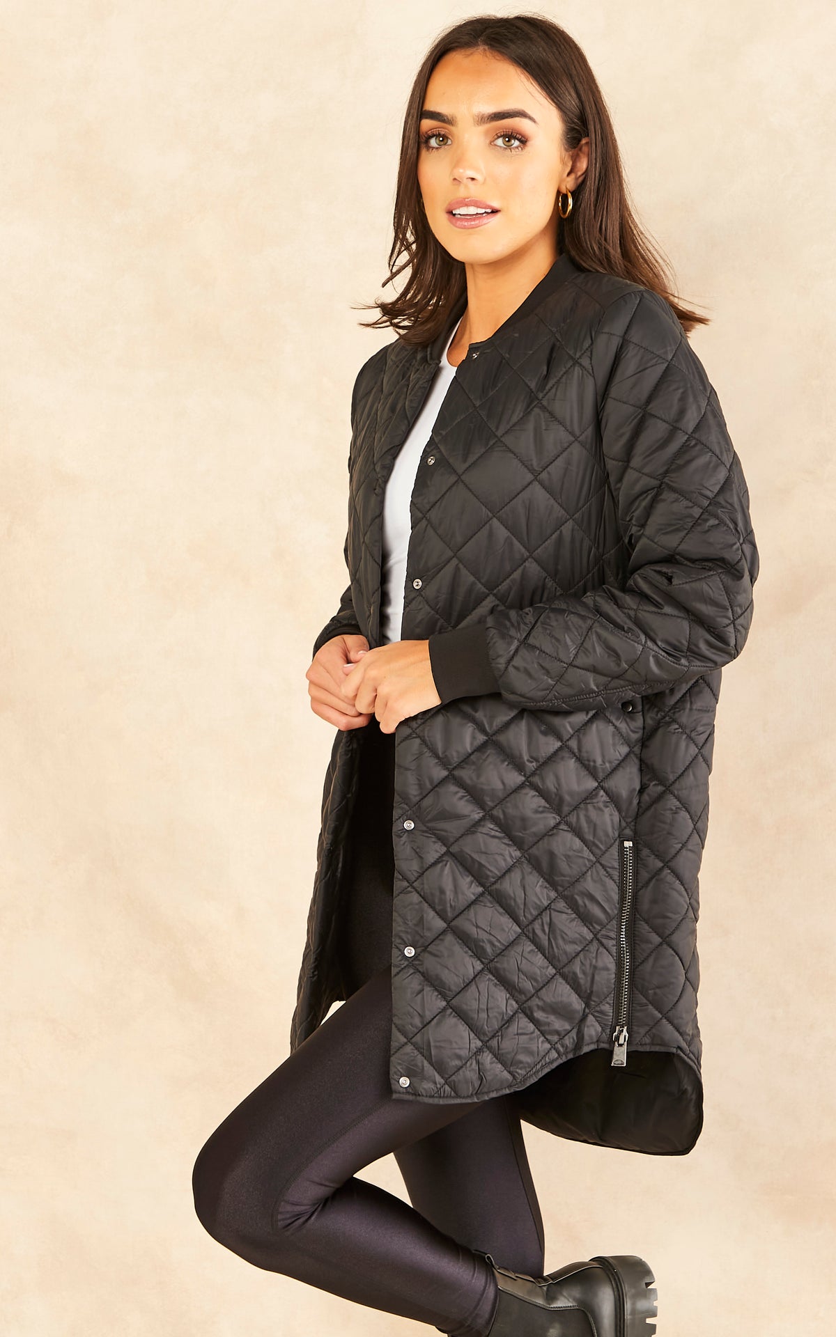 Quilted Jacket in Black