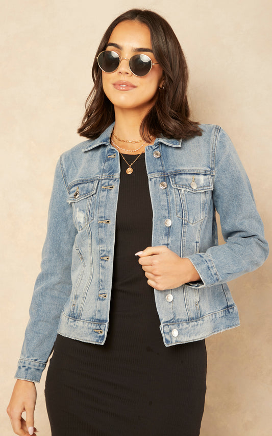 Denim Jacket in Light Blue