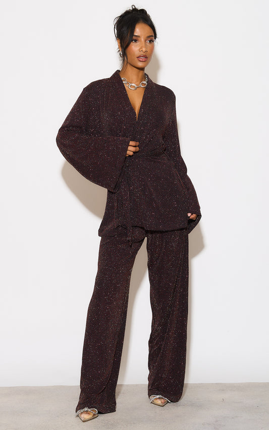 El Pirata Red Sequin Trouser