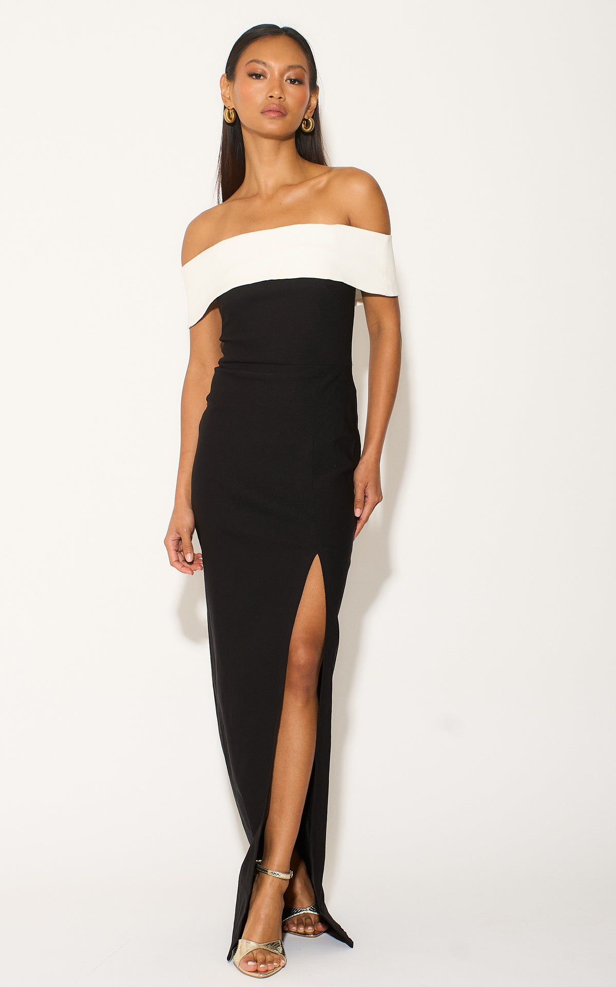 Lya Black Contrast Maxi Dress