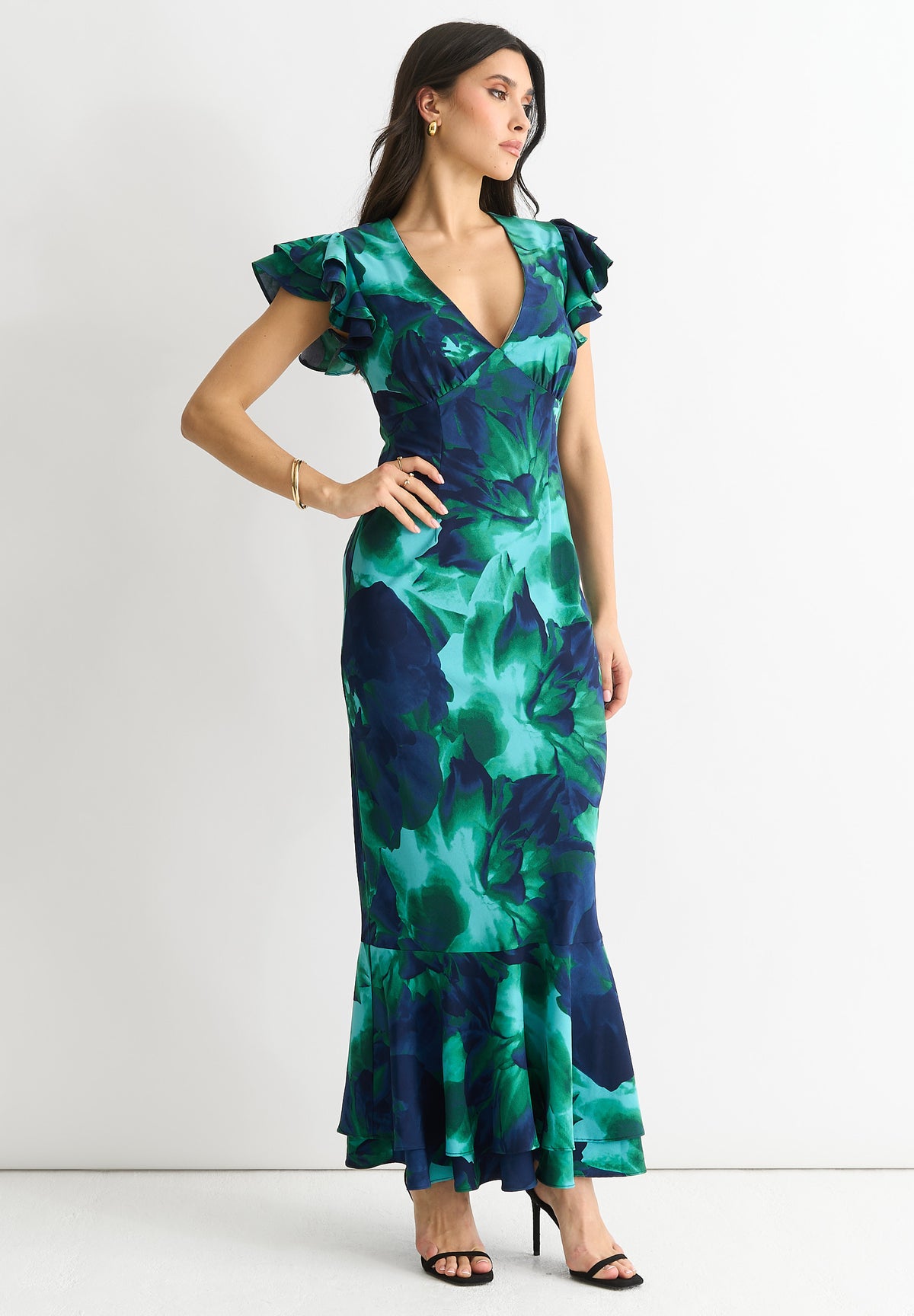 Watercolour Floral Maxi Dress