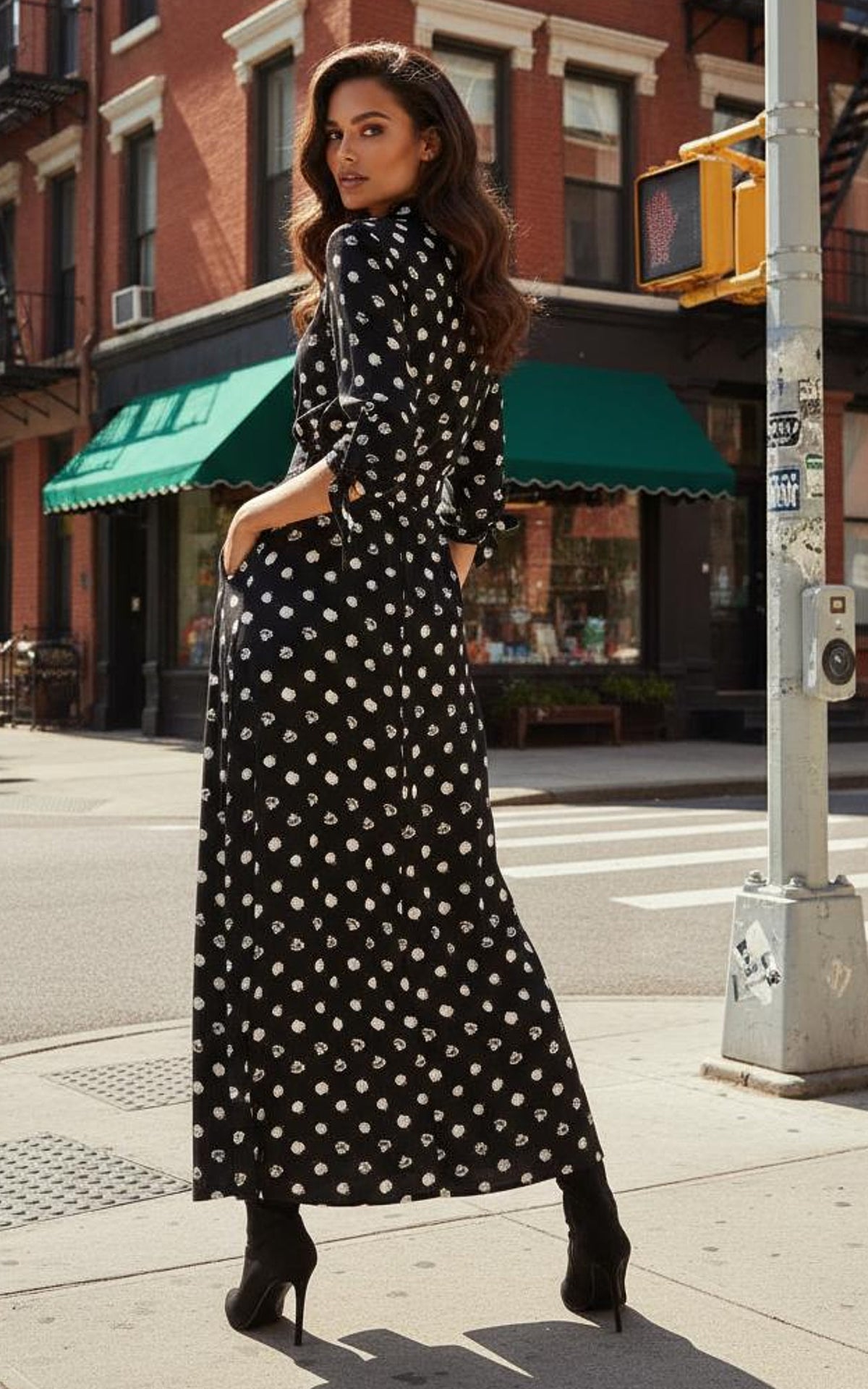 Dove Dress in Painted Dot