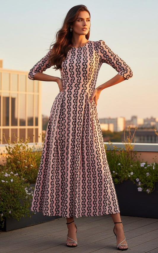 Pauline Print Jersey Maxi Dress,