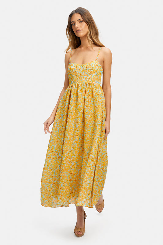 Midi Cami Dress in Animal Abstract Print