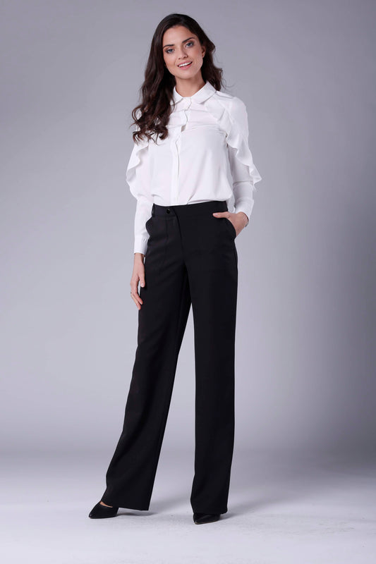 Black Loose Leg Trousers