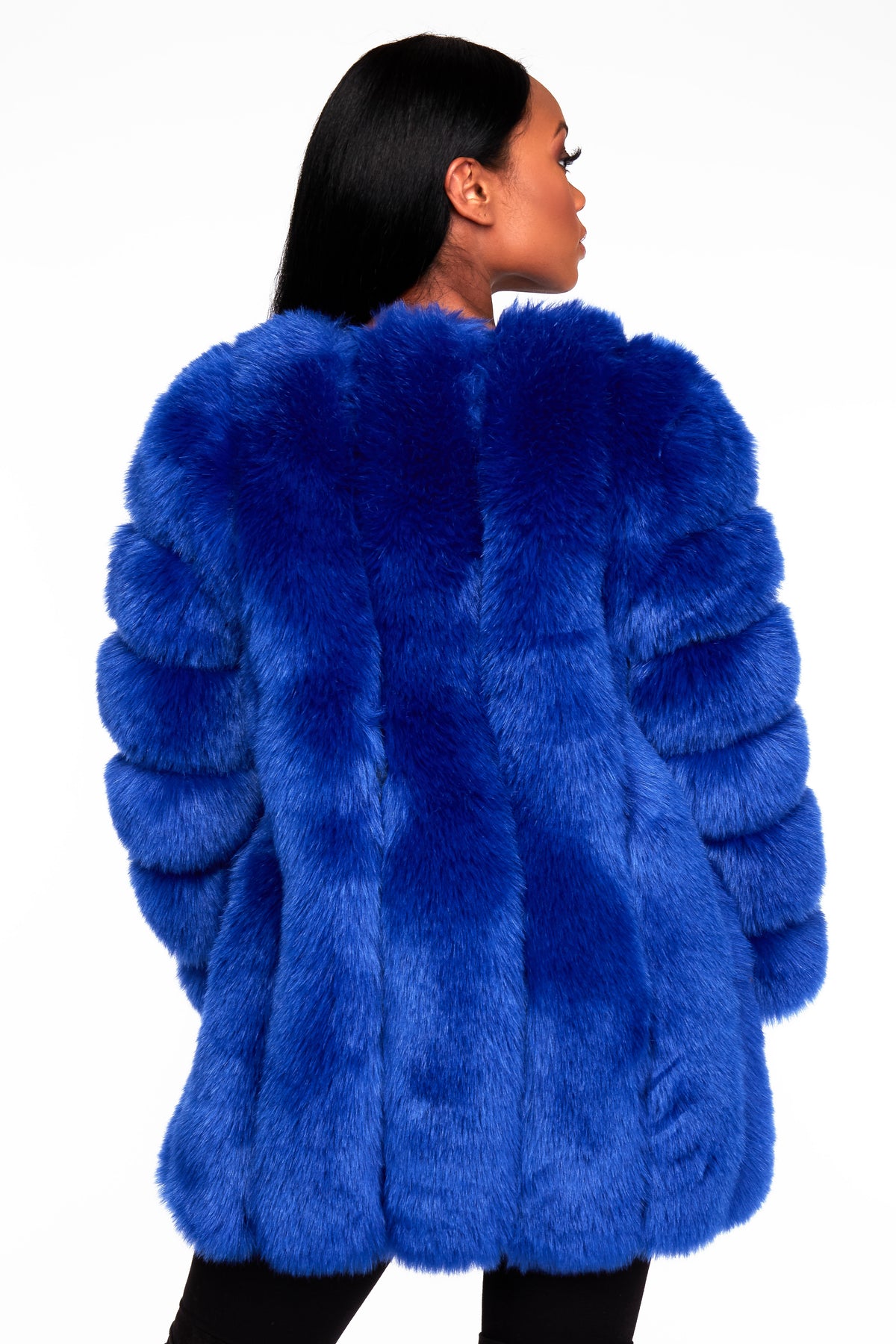 SAPPHIRE royal blue faux fur