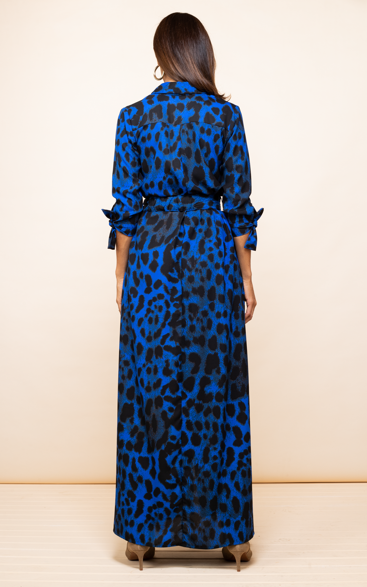 Dove Dress in Blue Leopard