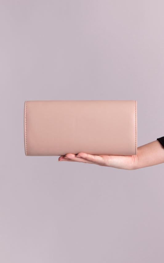 Kimmy Classic Nude Envelope Clutch Bag