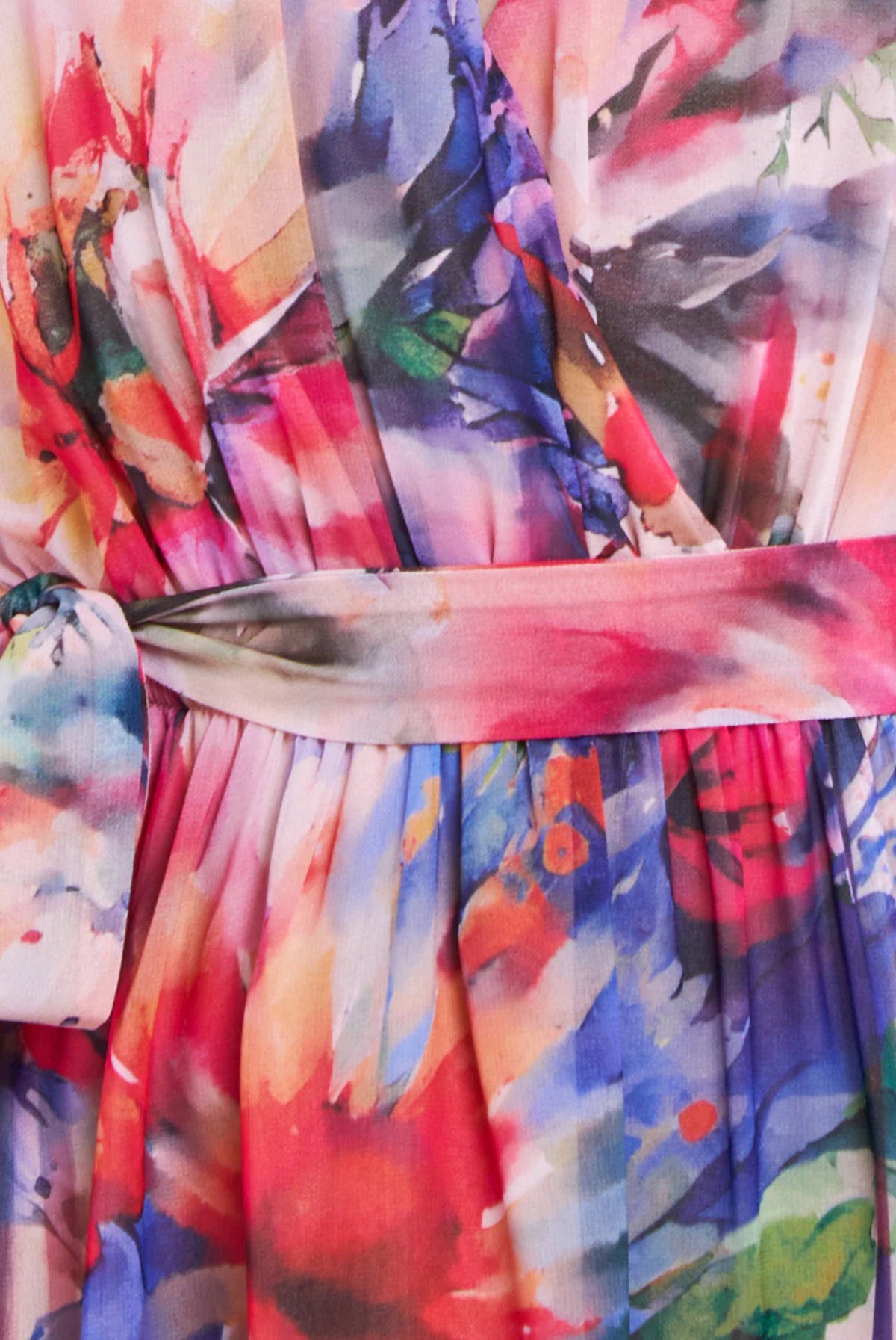Flutter Sleeve Floral Bodice Midi Dress in Blush