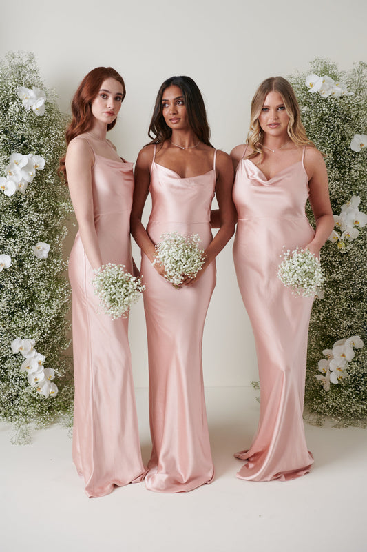 Keisha Maxi Bridesmaid Dress - Matte True Blush