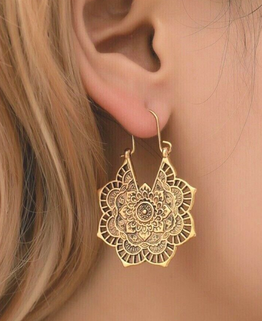 Boho Ethnic Earrings - Vintage Sun Star