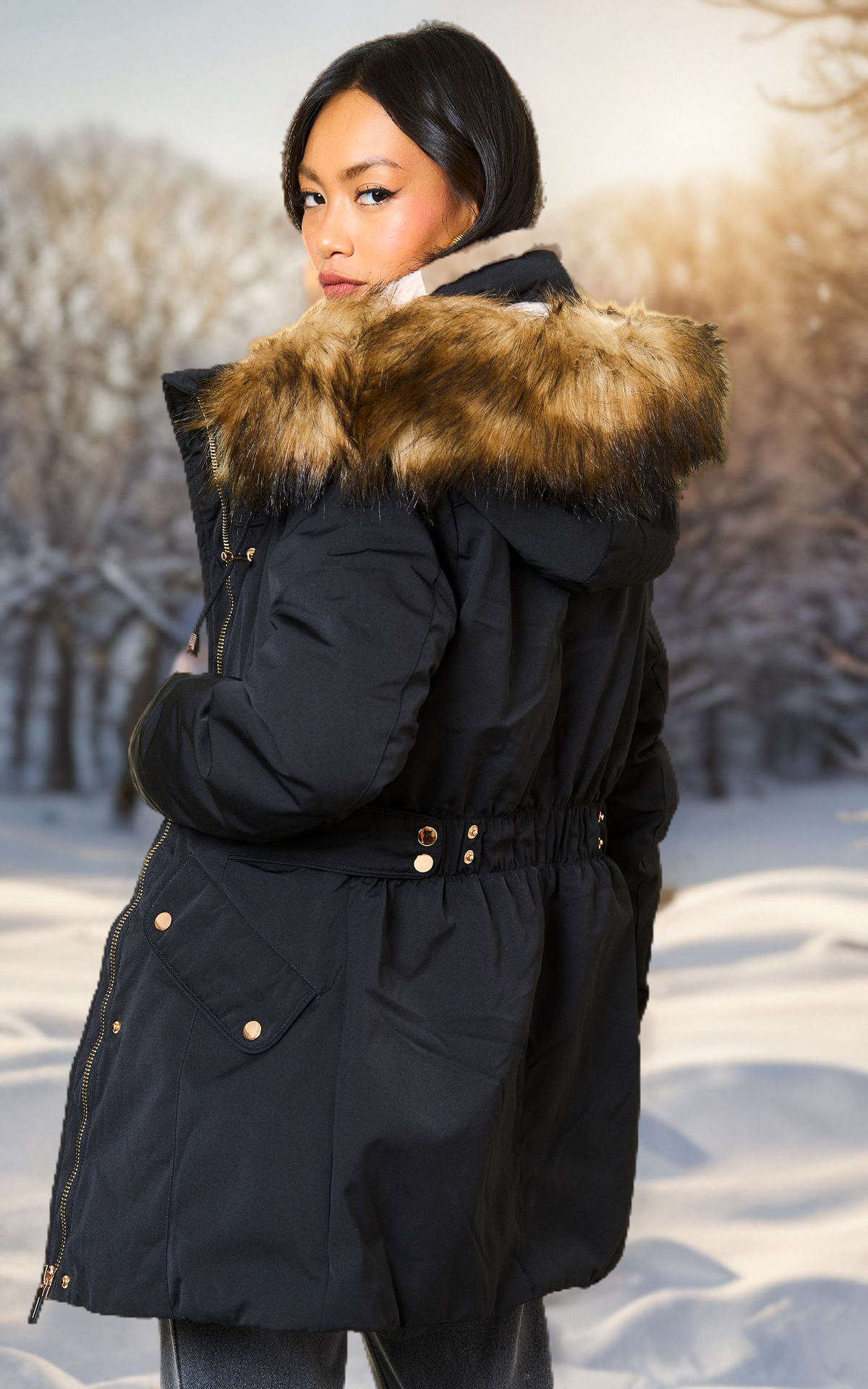 SERENA Faux Fur Trimmed Parka